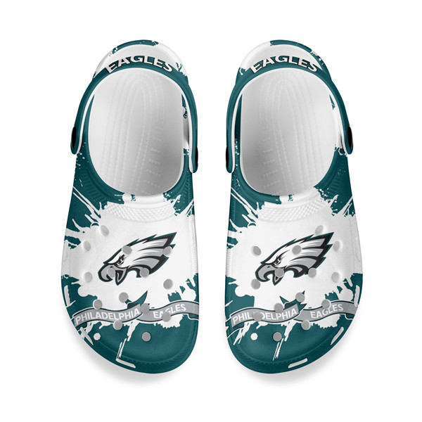 Women's Philadelphia Eagles Bayaband Clog Shoes 001 Women's Philadelphia Eagles Bayaband Clog Shoes 001